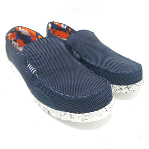 Kamsa JOE blu slip on in tessuto con suola in gomma