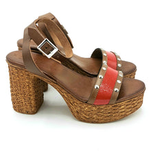 Carica l&#39;immagine nel visualizzatore di Gallery, Cinzia soft CB85389 rosso sandalo donna con tacco
