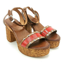Carica l&#39;immagine nel visualizzatore di Gallery, Cinzia soft CB85389 rosso sandalo donna con tacco

