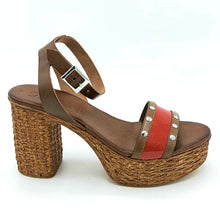 Carica l&#39;immagine nel visualizzatore di Gallery, Cinzia soft CB85389 rosso sandalo donna con tacco

