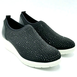 Enval 7271000 nero in tessuto elasticizzato e strassinisu colore