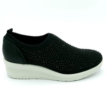 Carica l&#39;immagine nel visualizzatore di Gallery, Enval 7271000 nero in tessuto elasticizzato e strassinisu colore
