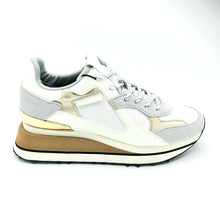 Carica l&#39;immagine nel visualizzatore di Gallery, Replay RS4M0001S bianco oro sneakers donna con lacci
