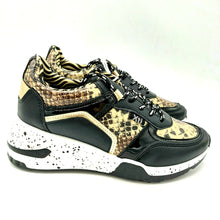 Carica l&#39;immagine nel visualizzatore di Gallery, Xti 44599 nero sneakers donna coon lacci scarpe vegane
