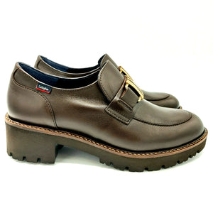 Callaghan 13438 marrone mocassino donna in pelle marrone con suola in gomma con sistema adaptaction